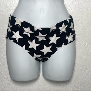 Victoria's Secret Black and Silver Graphic Bikini Bottoms